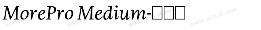 MorePro Medium字体转换